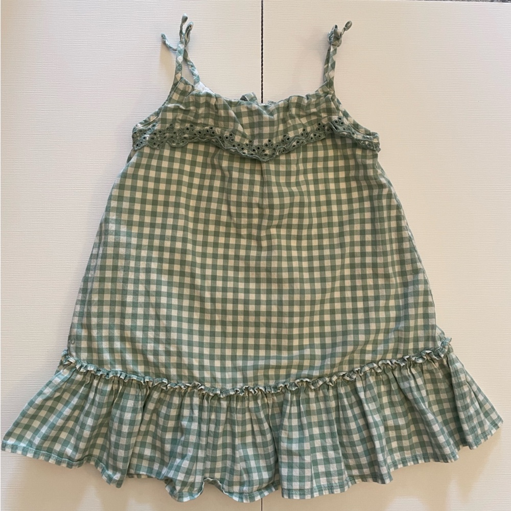 Ralph Lauren 
Green/white checkered dress
18 months